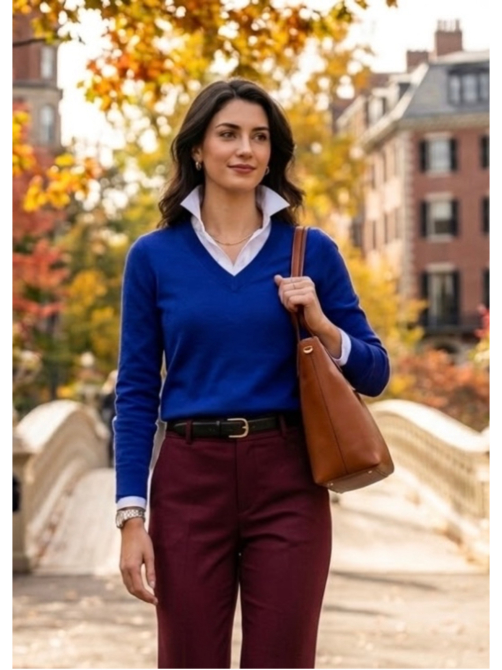 Banana Republic Womans Sweater V-Neck Sweater Size S Blue Merino Blend